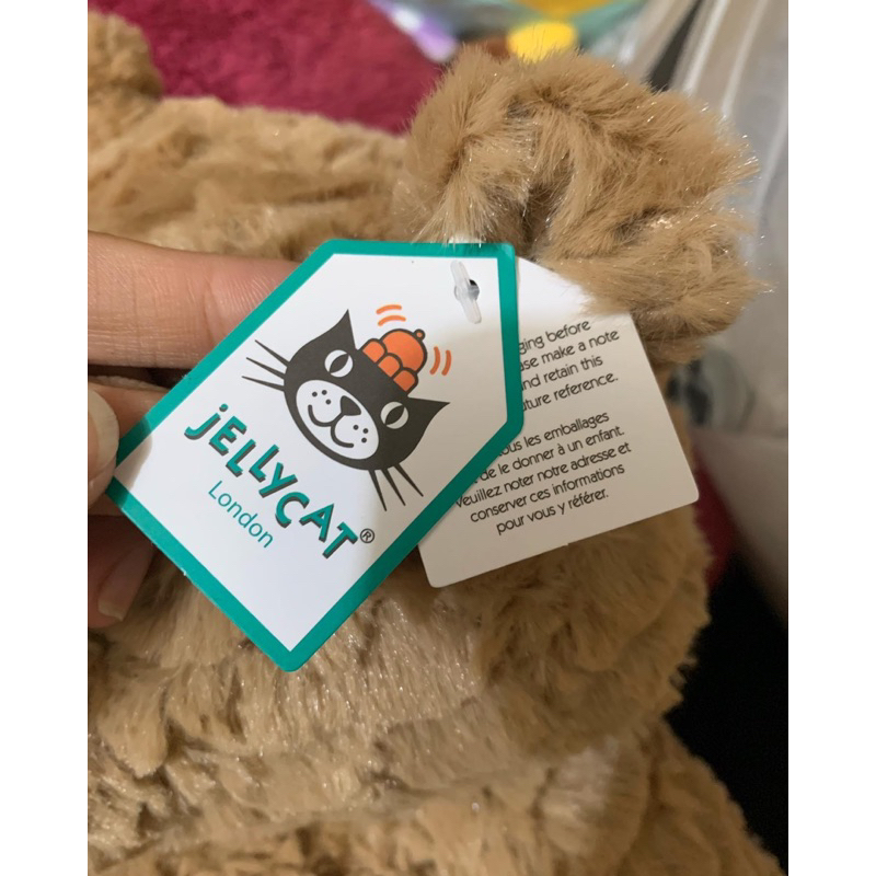 Gấu Bông Bartholomew Bear full tag JellyCat Lông Xước Siêu Mềm Mịn