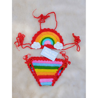 Bikini len cho bé |đồ bơi handmade cho bé diện hè