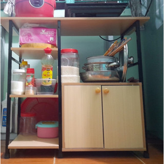 Kệ 4 tầng nhà bếp đa năng có ngăn tủ 80x40x80cm