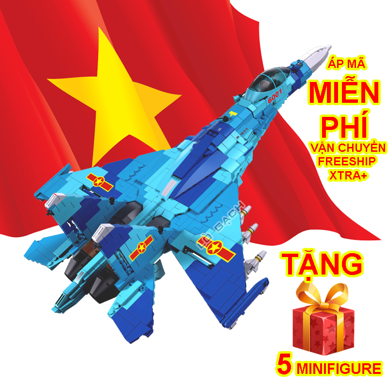 Bộ xếp hình máy bay chiến đấu Su 27 Quân đội Nhân dân Việt Nam, quân đội Nga 1040 chi tiết
