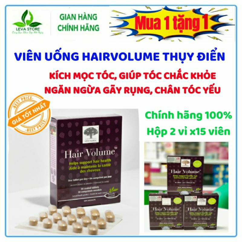 Viên uống Biotin kích thích mọc tóc HairVolume, nhanh mọc tóc con, giảm gãy rụng tóc( Hair Volume)