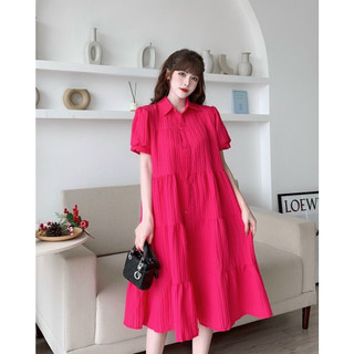 Váy bầu thời trang mùa hè  Shopanhthu-MA1418 Đầm bầu công sở thiết kế mặc được sau sinh