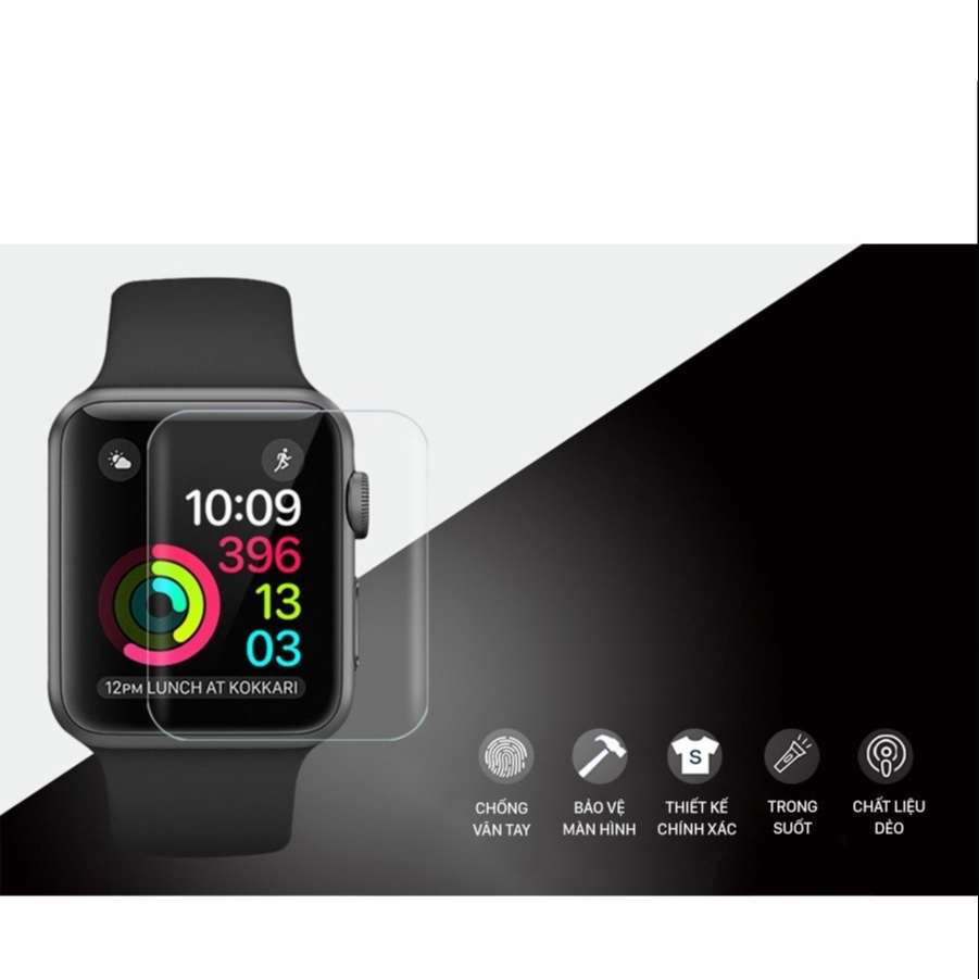 Miếng dán dẻo skin PPF Apple Watch phục hồi trầy xước size 38 40 42 44 41 45mm Kmobile.Store