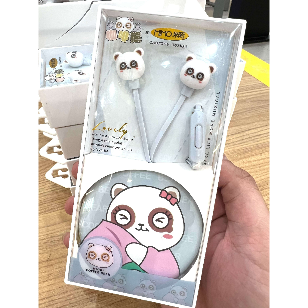 Bộ Tai Nghe Và Hộp Đựng Hàn Quốc Cực Cute ( Tặng Gương ) - Có Micro Đàm Thoại - Âm Thanh Hay | BigBuy360 - bigbuy360.vn