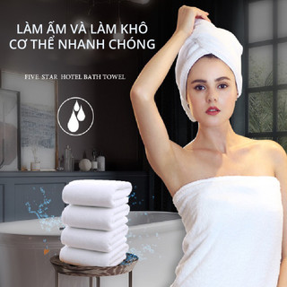 Khăn Tắm Trắng Xuất Dư Kích Cỡ 70x140cm 100% Cotton Cao Cấp Khách Sạn Homestay 156.Tam trang