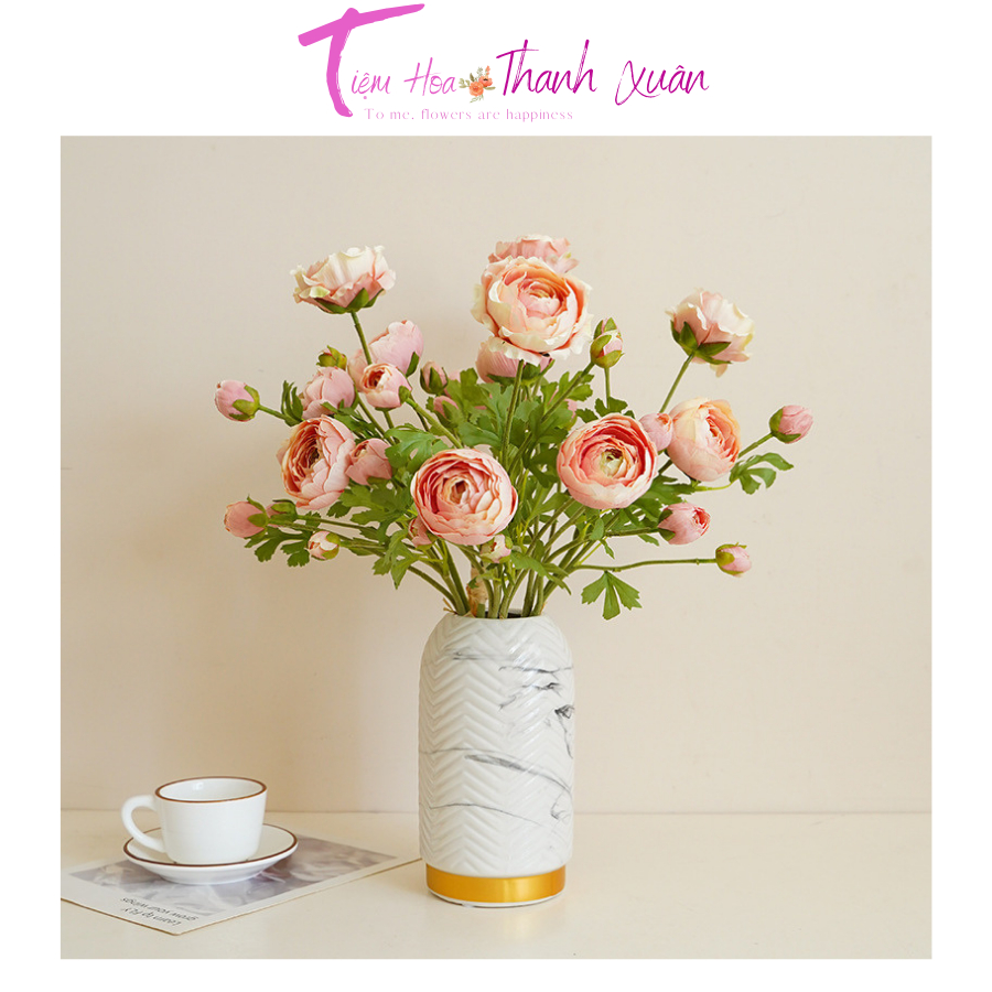 Hoa trà mao lương, hoa giả decor cao cấp combo 9 bông, trang trí lọ hoa, phụ kiện decor - Tiệm Hoa Thanh Xuân
