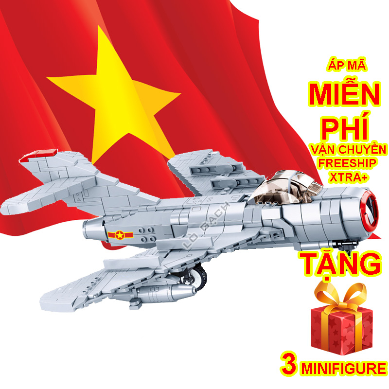 Bộ xếp hình máy bay chiến đấu Mig 15 Fagot Quân đội Nhân dân Việt Nam, quân đội Liên Xô 583 chi tiết
