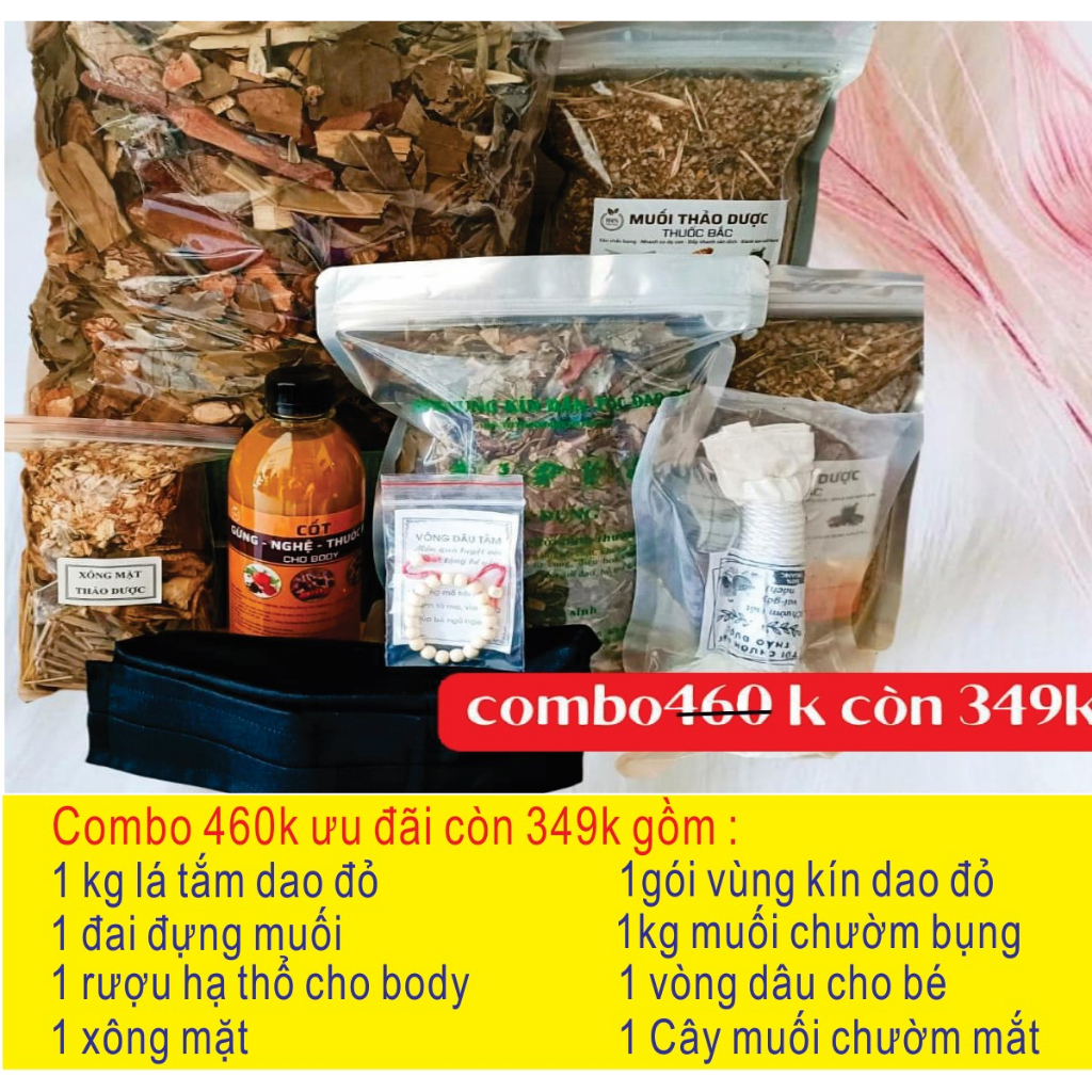 Combo ở cữ sau sinh cho mẹ bầu, xông tắm dao đỏ sau sinh 460k giảm còn 349K