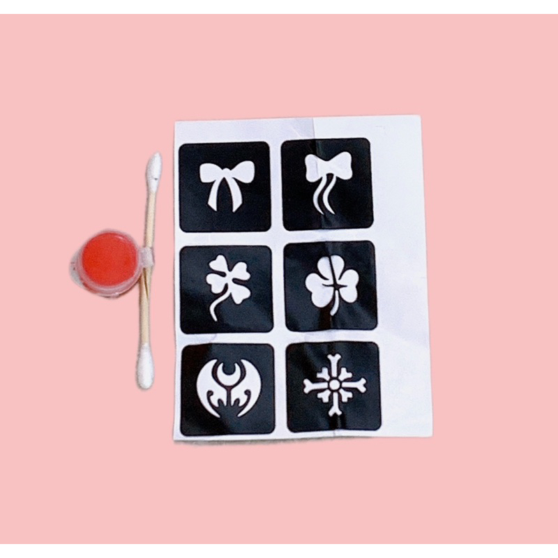 Đồ Chơi Hình Xăm Dán Tattoo DIY Gồm Khuôn Hình Xăm Và Mực Màu