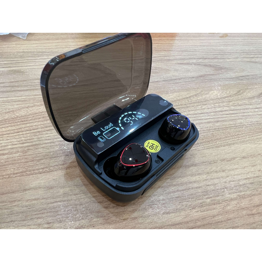 Tai nghe M10 kiêm sạc dự phòng, bluetooth không dây phiên bản pro nâng cấp pin trâu 3000mah, nút cảm ứng, màn hình led