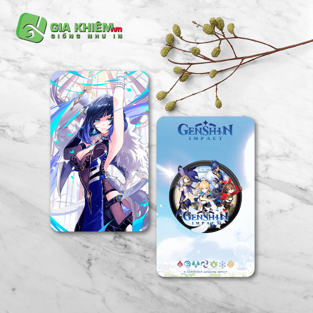 Card bo góc giấy GENSHIN IMPACT