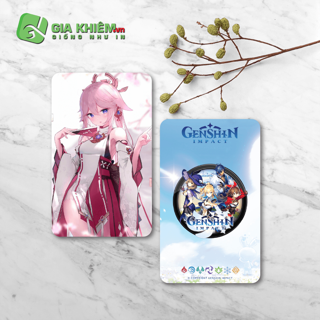 Card bo góc giấy GENSHIN IMPACT