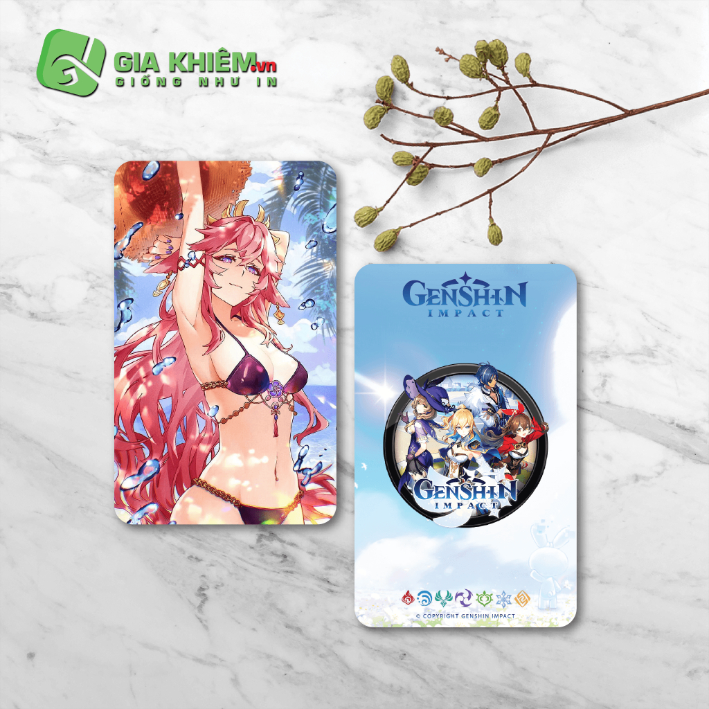 Card bo góc giấy GENSHIN IMPACT