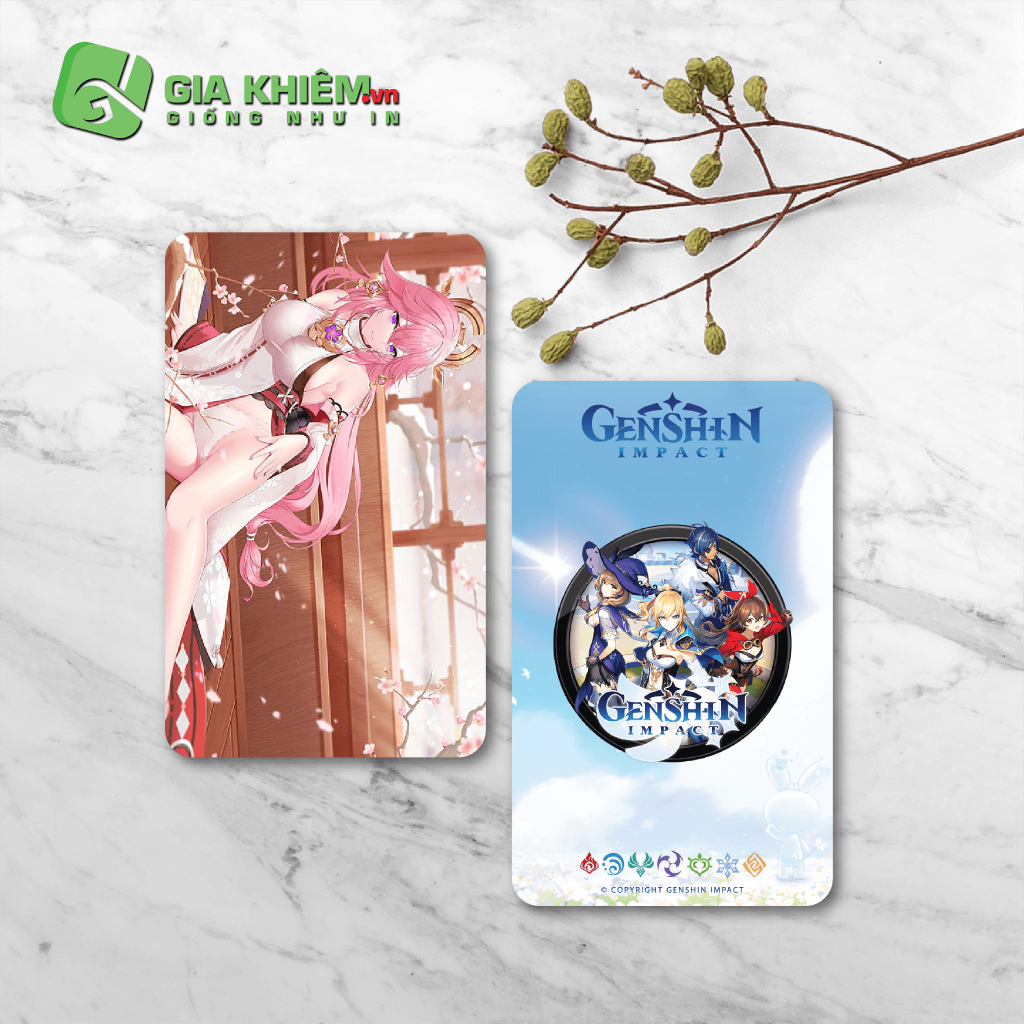 Card bo góc giấy GENSHIN IMPACT
