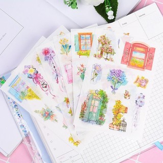 Set 6 tấm sticker trang trí nhiều mẫu P2