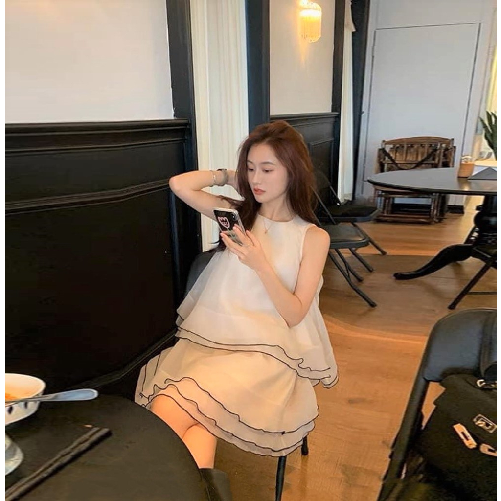 Set tơ sát nách viền đen, Set mặc nhà , set đồ phong cách, Bảo Bối Clothing