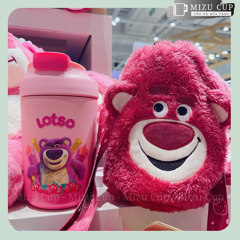 combo Bình/Cốc/Ly giữ nhiệt kèm túi gấu dâu Lotso và hộp quà tặng