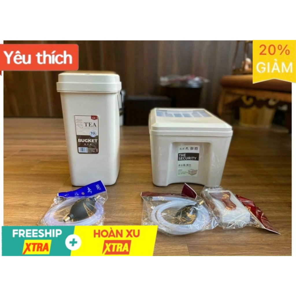 Thùng rác đựng bã chè có lưới lọc . Kích cỡ 10L . Chỉ có màu trắng sữa