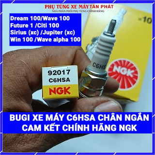 Bugi ngk c6hsa dùng xe máy sx thái lan dream 100 /wave 100 /future 1 /wave rs 100 /sirius
