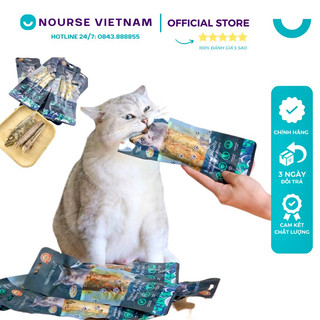Cá thu cho mèo cá hấp nguyên con đồ ăn vặt cho mèo tăng cân NourseVietnam AV03 (50gr)