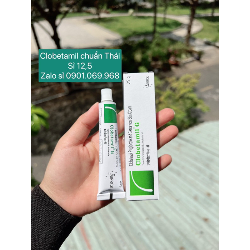 Tuýp kem Clobetamil G ⚡ CHUẨN XỊN ⚡ Tuýp kem bôi Clobetamil G hàng chuẩn nội địa Thái ngừa nám giúp da sáng hồng