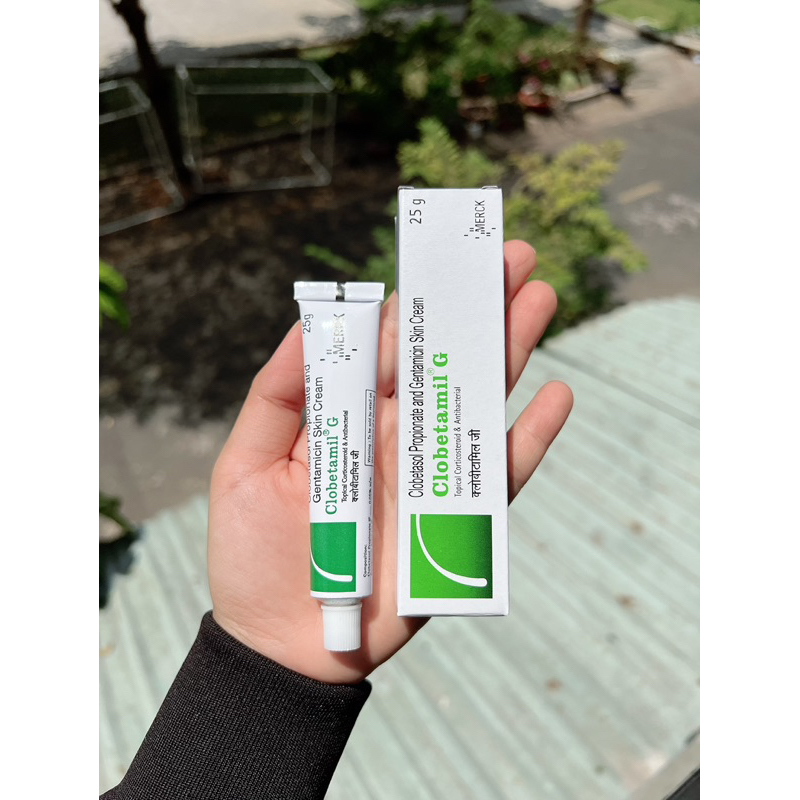 Tuýp kem Clobetamil G ⚡ CHUẨN XỊN ⚡ Tuýp kem bôi Clobetamil G hàng chuẩn nội địa Thái ngừa nám giúp da sáng hồng