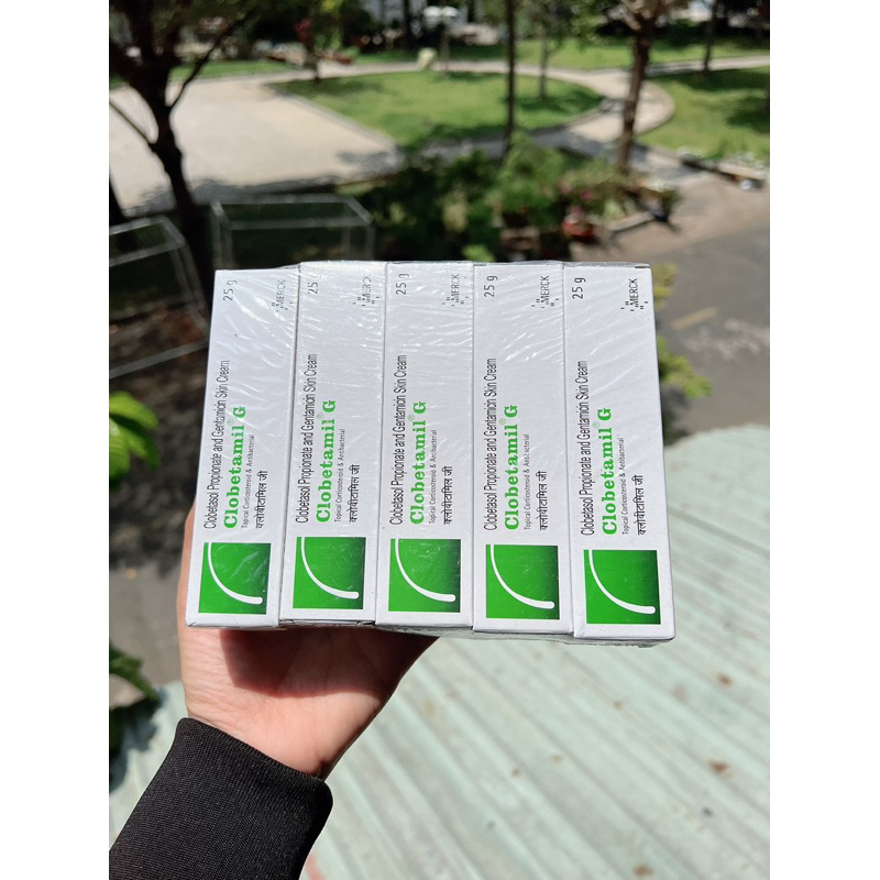 Tuýp kem Clobetamil G ⚡ CHUẨN XỊN ⚡ Tuýp kem bôi Clobetamil G hàng chuẩn nội địa Thái ngừa nám giúp da sáng hồng