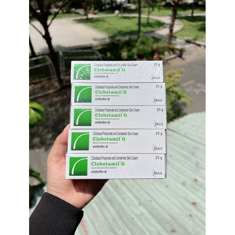 Tuýp kem Clobetamil G ⚡ CHUẨN XỊN ⚡ Tuýp kem bôi Clobetamil G hàng chuẩn nội địa Thái ngừa nám giúp da sáng hồng
