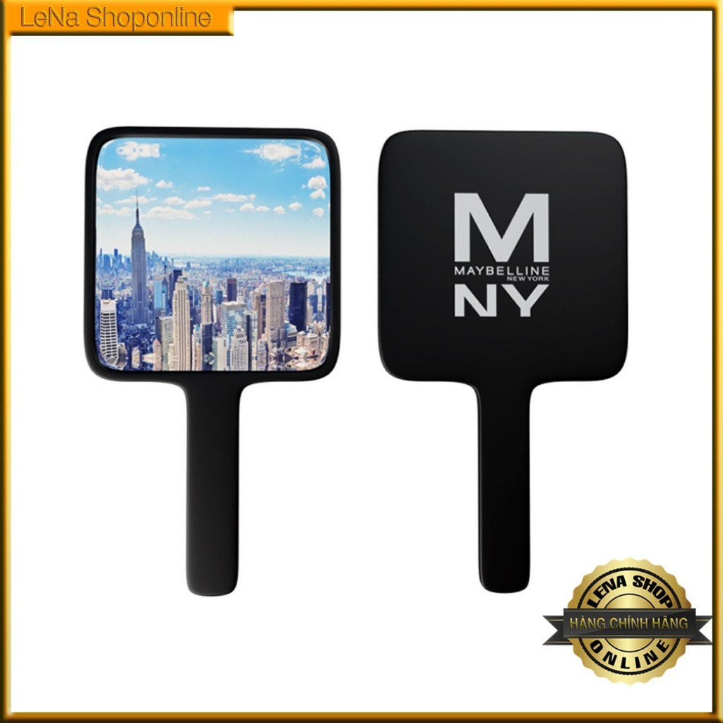 Gương trang điểm cầm tay Maybelline hình vuông màu đen - Lena shop