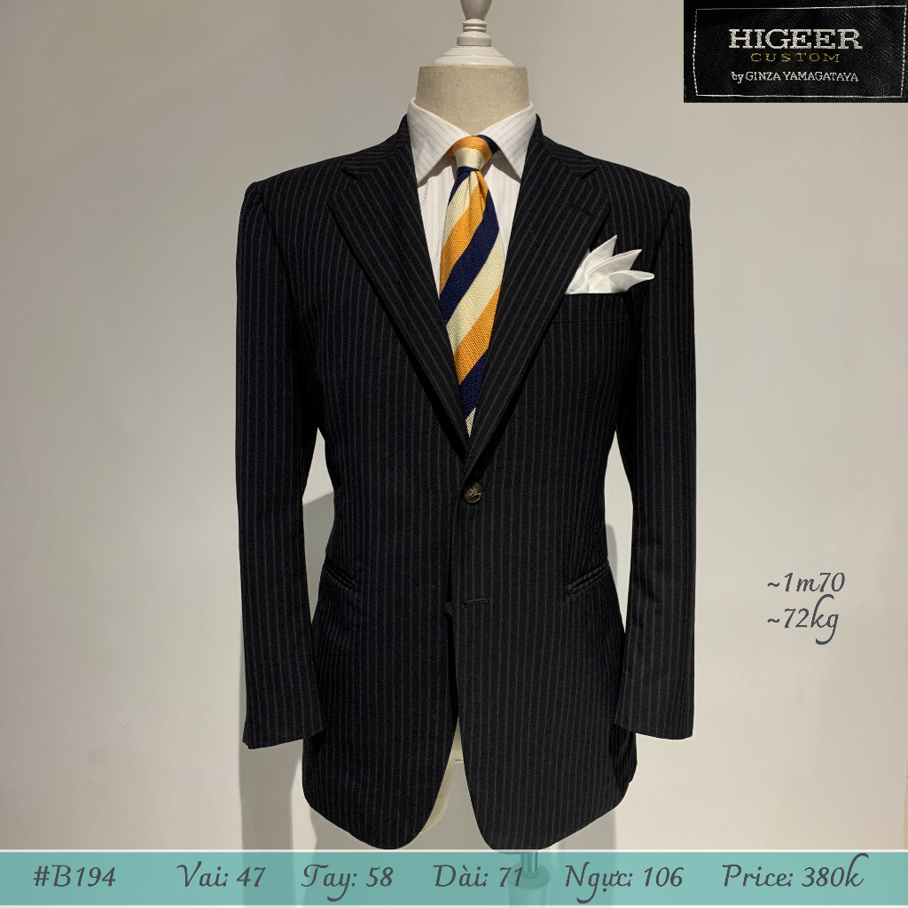 Blazer nam hoa tiết kẻ sọc