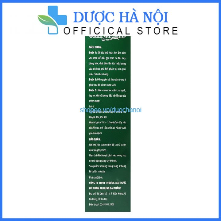 Dầu gội phủ bạc màu đen Organic sun hair Collagen Nano – Chai 200ml