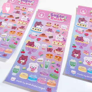 Sticker hologram lấp lánh Sugar rush - Sugar decor
