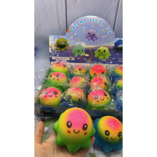 squishy bạch tuộc phối màu đáng yêu