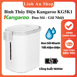 Bình Thủy Điện Kangaroo KG5K1 - Bình Đun Nước Pha Trà, Cà Phê - Đun Sôi, Giữ Ấm -  Dung Tích 5 Lít - Hàng Chính Hãng