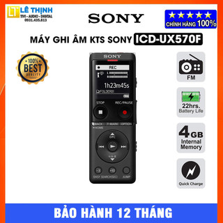 Máy ghi âm KTS SONY ICD-UX570F [ Bộ nhớ trong 4GB] | Hàng nhập khẩu | Bảo hành 12 tháng