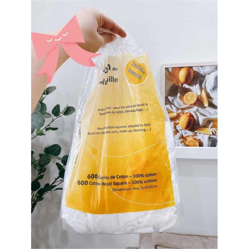 Bông tẩy trang pháp 600 miếng