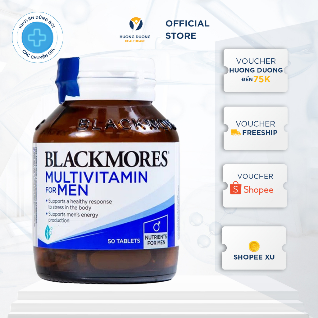 Viên uống Blackmores Multivitamin For Men hỗ trợ cung cấp vitamin và khoáng chất 50 viên