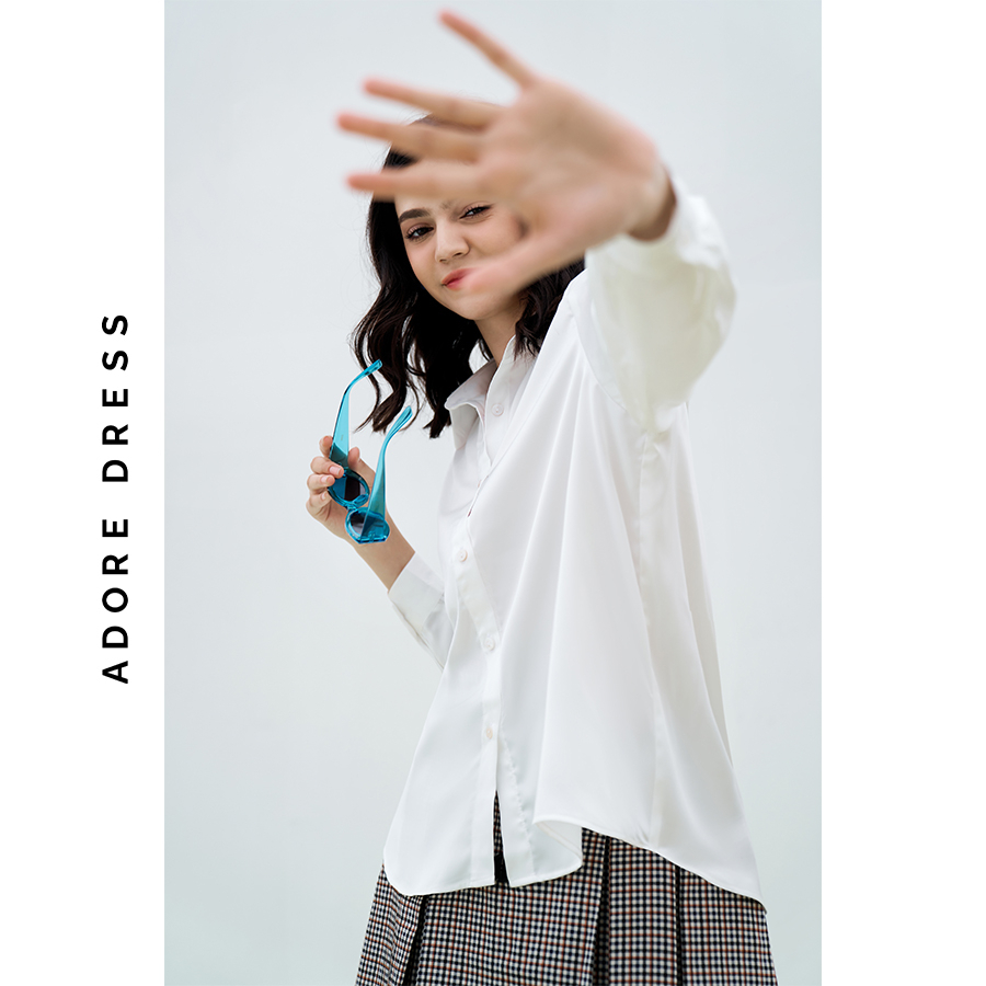 Áo sơ mi lụa basic 3 màu 2SH0095 ADORE DRESS