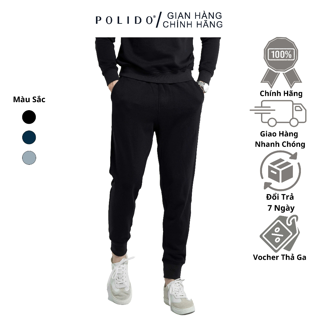 Quần Nỉ Nam Polido Chất Liệu Dày Dặn Ấm Áp Co Giãn Tốt Thời Trang Nam Hiện Đại Phong Cách Thể Thao Dễ Mặc Dễ Phối