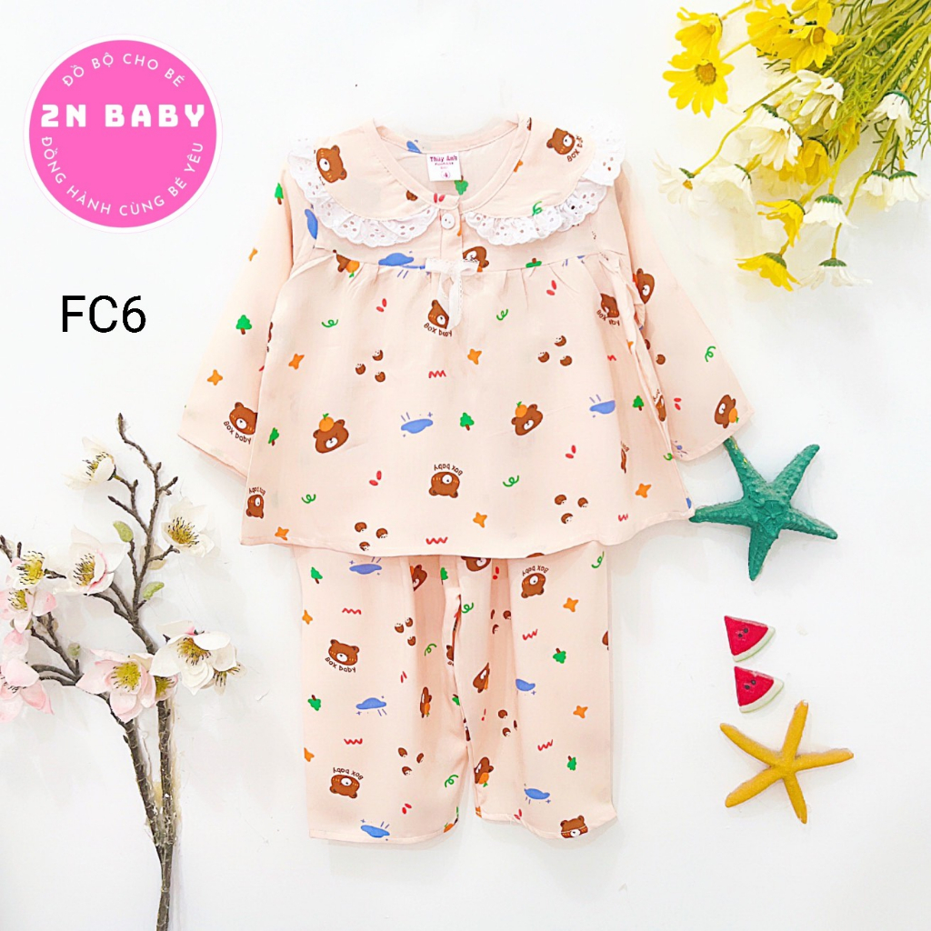 Tole Dài Tay Bèo Cổ Phối Ren Bé Gái 10 - 23kg   link2/2