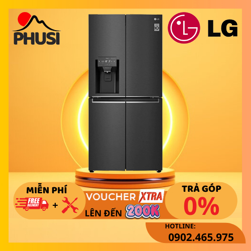 [MIỄN PHÍ GIAO - LẮP] GR-D22MB - Tủ lạnh LG Inverter 494 lít GR-D22MB