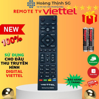 Remote điều khiển đầu thu truyền hình Viettel internet, điều khiển tivi box Viettel - Tặng kèm pin