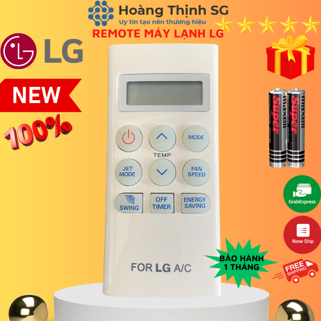 Điều khiển điều hòa LG ngắn S09EN2, remote máy lạnh LG ngắn S09EN2 - Tặng kèm pin