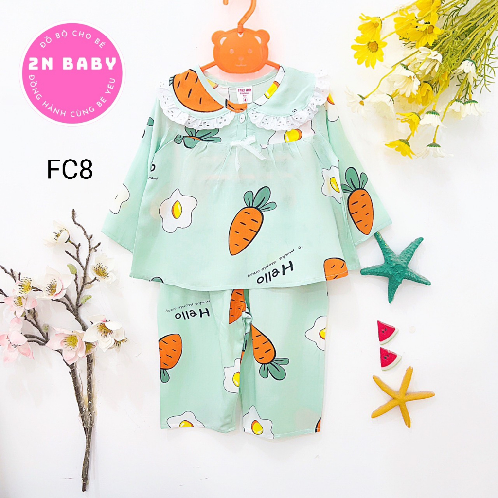 Tole Dài Tay Bèo Cổ Phối Ren Bé Gái 10 - 23kg   link2/2