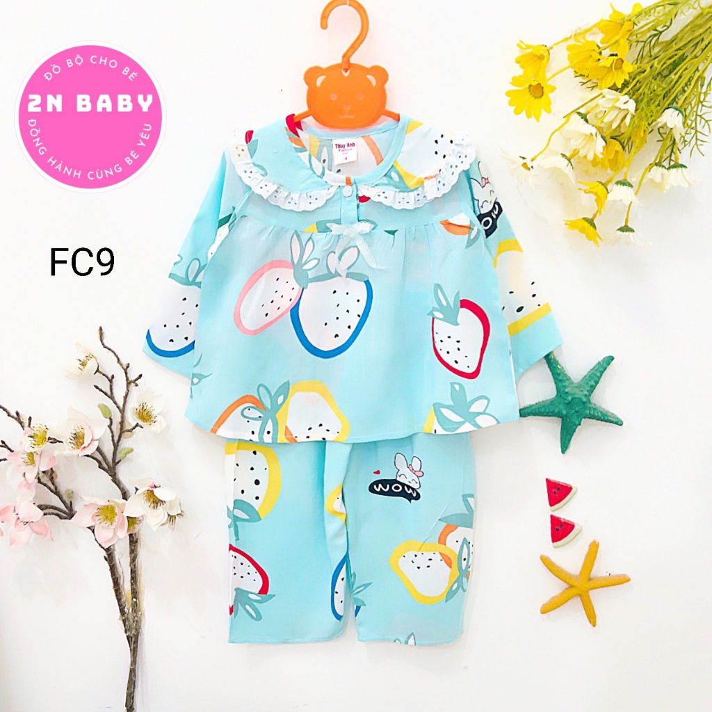 Tole Dài Tay Bèo Cổ Phối Ren Bé Gái 10 - 23kg   link2/2