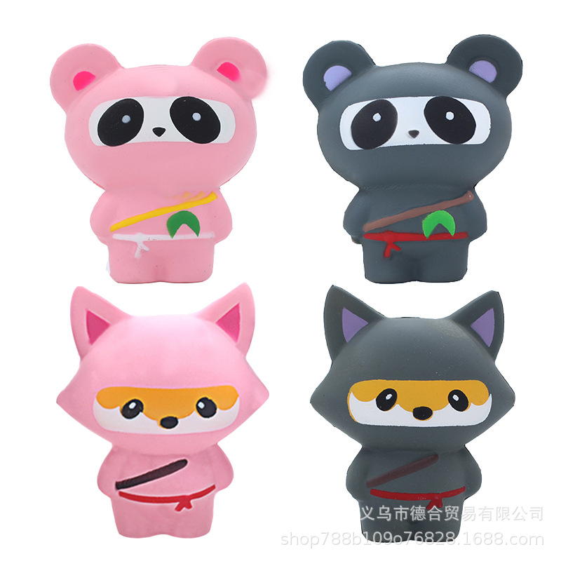 Squishy đồ chơi bánh mặt gấu Bánh kem dâu  mềm mịn