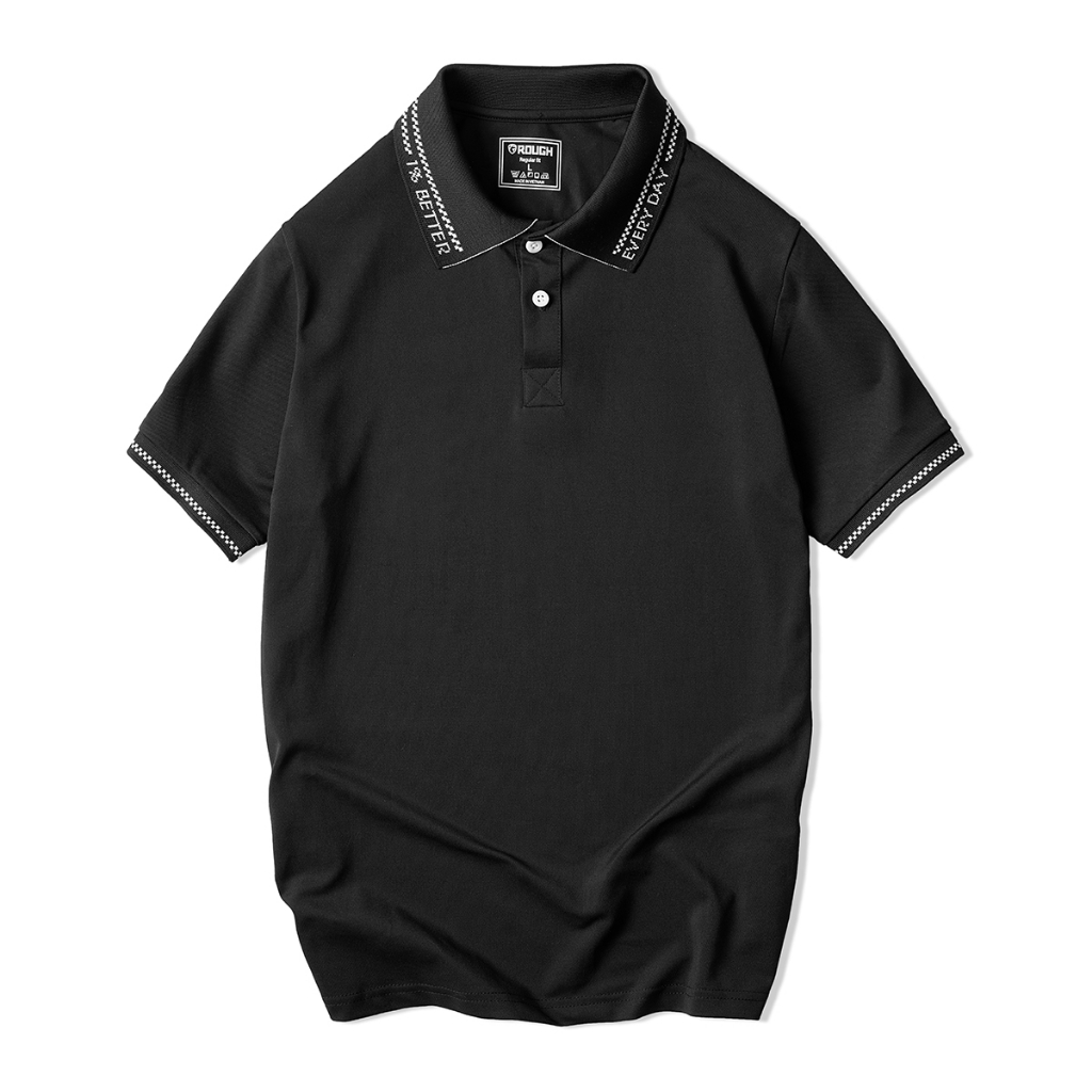 Áo Polo nam ROUGH cổ bẻ dệt họa tiết everyday 1% better vải cotton cá sấu CMC, form regular