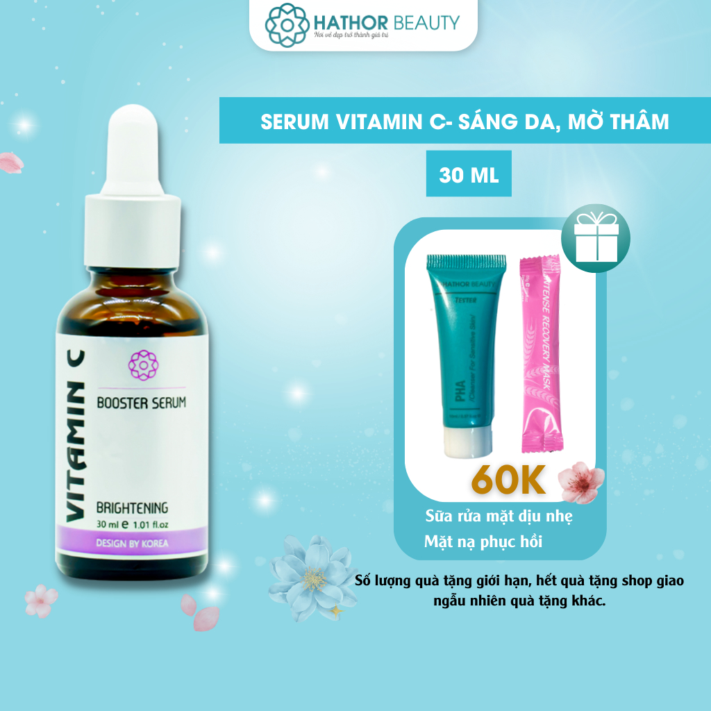 Serum trắng da Vitamin C Booster 30ml Hathor Beauty giúp mờ thâm mụn sáng da hiệu quả chính hãng