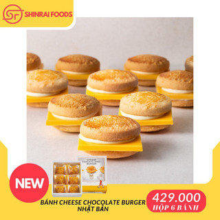 Bánh Strawberry and Chese Burger Captain Cheese Nhật Bản (hộp 6 bánh)