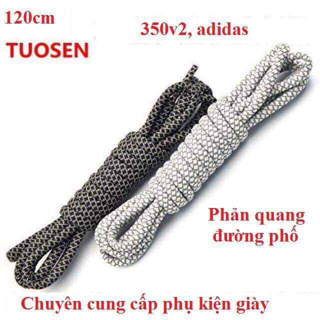 2 Dây Giày phản quang tròn dài 120cm nhiều màu sắc cho giày thể thao, bata, boots. - hickies